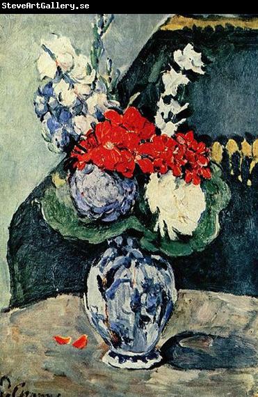 Paul Cezanne Stilleben, Delfter Vase mit Blumen